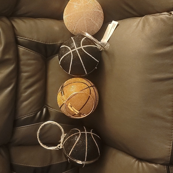 Bags Bling Basketball Purses In Champagnegold Black Silver Goldblack